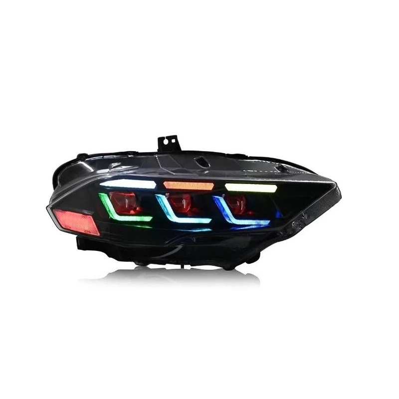 

New Design LED RGB Headlamp for Mustang 2015-2017 2018 - 2022 Car Accessories Front Lights Front Lamp 12v