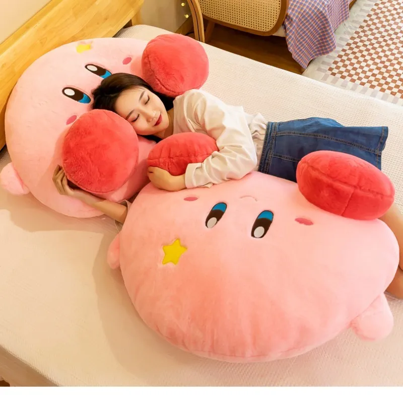 Muñeco de peluche suave de Kirby, almohada de cama de estrella caliente de Anime, juguetes Kawaii, figuras de decoración del hogar, regalo de