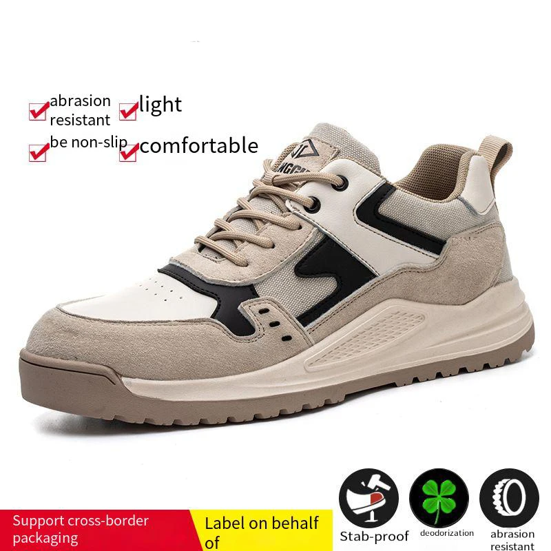

Labor Protection Shoes Men's Four-season Anti-smash and Anti-puncture Safety Protection Shoes Construction Site Work Shoes