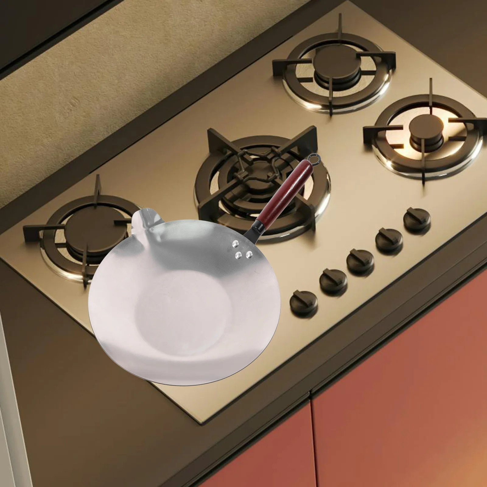 

Candied Aluminum Pot 35cm Stainless Steel Melting Pan Chocolate Fondue Butter Caramel Cheese Kitchen Supplies Wooden Handle