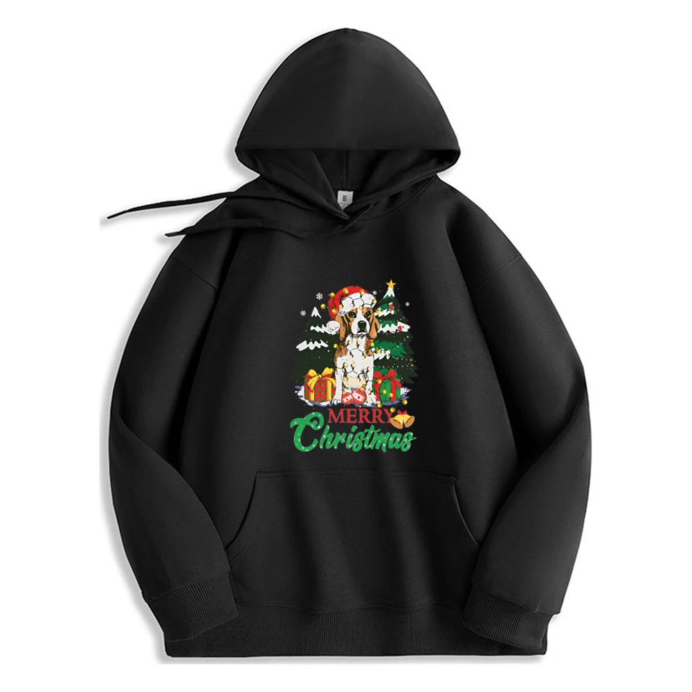 

Beagle Christmas Dog Lover Printed Hoodie Luxury Designer Comfortable Men's Sweatshirt Fashionable Tops