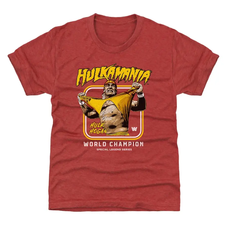 Youth 500 Level Red Hulk Hogan Hulkamania T-Shirt