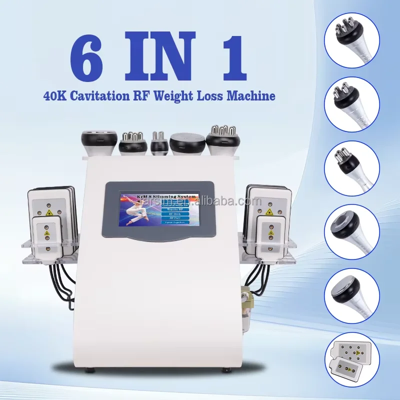 2025 Professional 6 in 1 Body Sculpting Weight Lose 80k 40k Fat Burning Lymphatic Drainage Machine