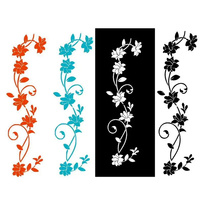 Flower Vine Wall Stickers Refrigerator Window Cupboard Home Decorations Decals Diy Home Decals Art Mural Posters Home Decor