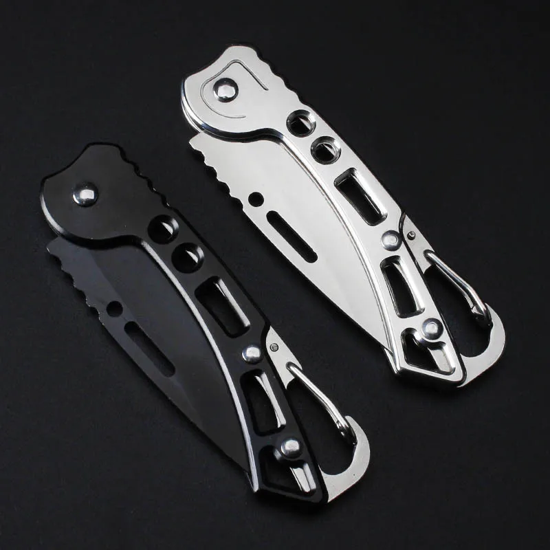 Folding Pocket Knife Stainless Steel Survival Hunting Camping Fishing Portable Fruit Carrying Key Outdoor Tools To Send Ropes