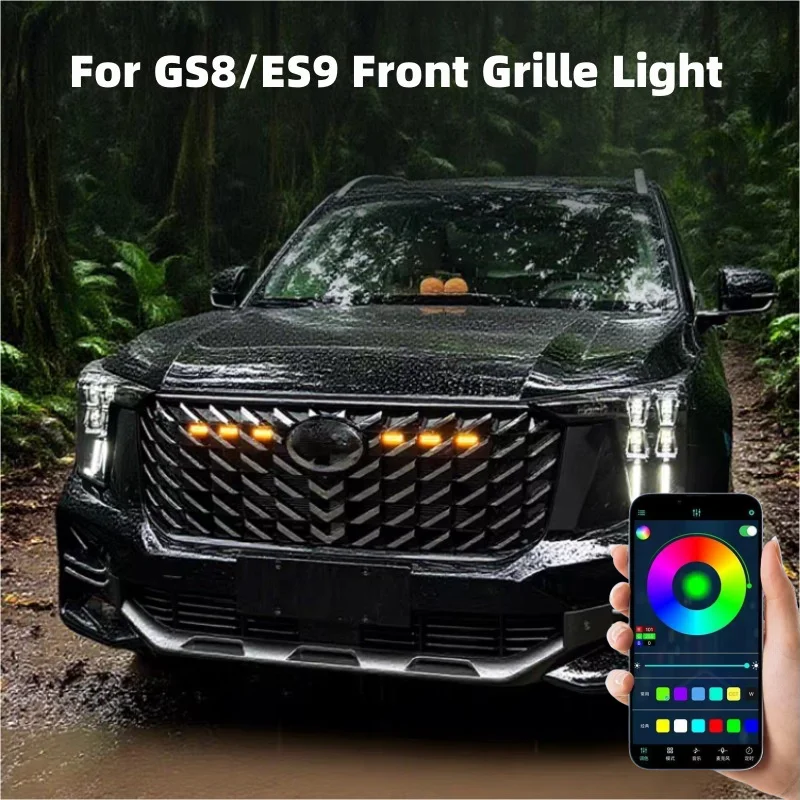 

18LED передняя решетка для GAC GS8/ES9, автомобильные дневные ходовые огни, лампа для бровей, 12 В