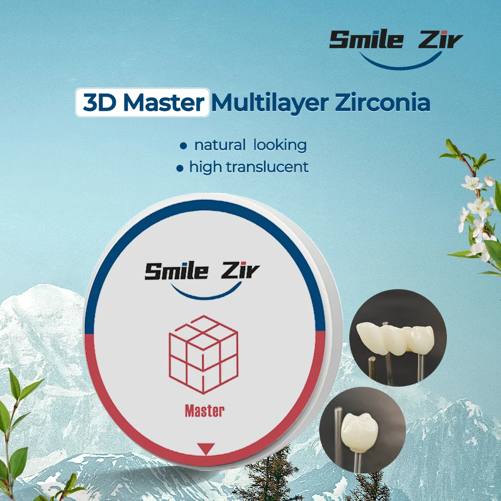 

98/95/Amann-Dshape 3D Master Dental Циркониевый блок Высокопрочный диск CADCAM 6-слойный градиент для естественной эстетики A1 A2 A3 A3.5