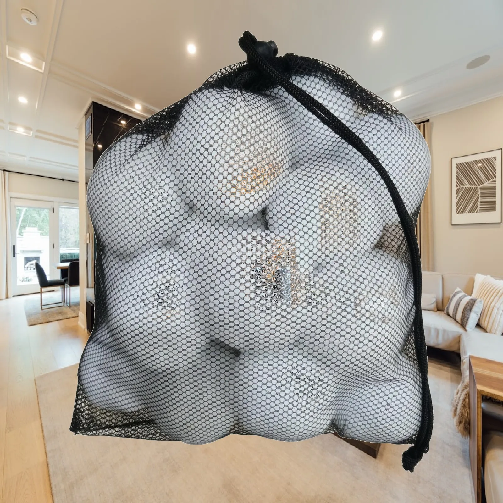 散らからないスノーボールプレイセット、ホリデーデコレーションやアクティブな遊びに最適、60個のソフトボールと収納バッグ付き