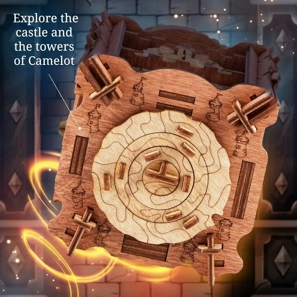 Camelot Mystery: 3D Puzzle Box for Adults - Challenging Escape Room Experience | Unique Gift