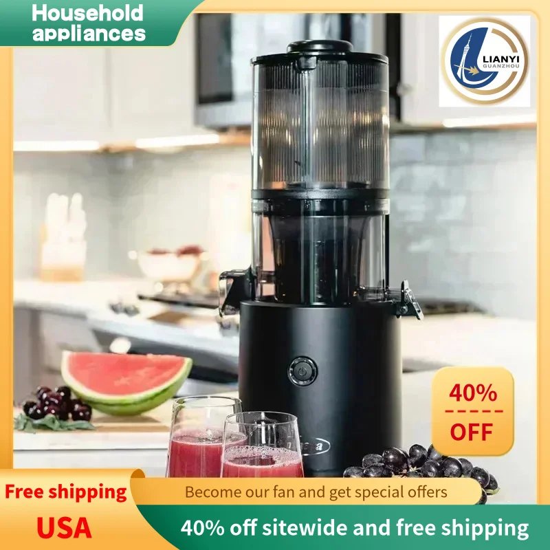 عصارة BELLOmega سهلة التنظيف وبطيئة المضغ للخضروات الباردة. سلسلة مستخرج عصير الفاكهة جهد. عصير الدفعة. كبير، علي