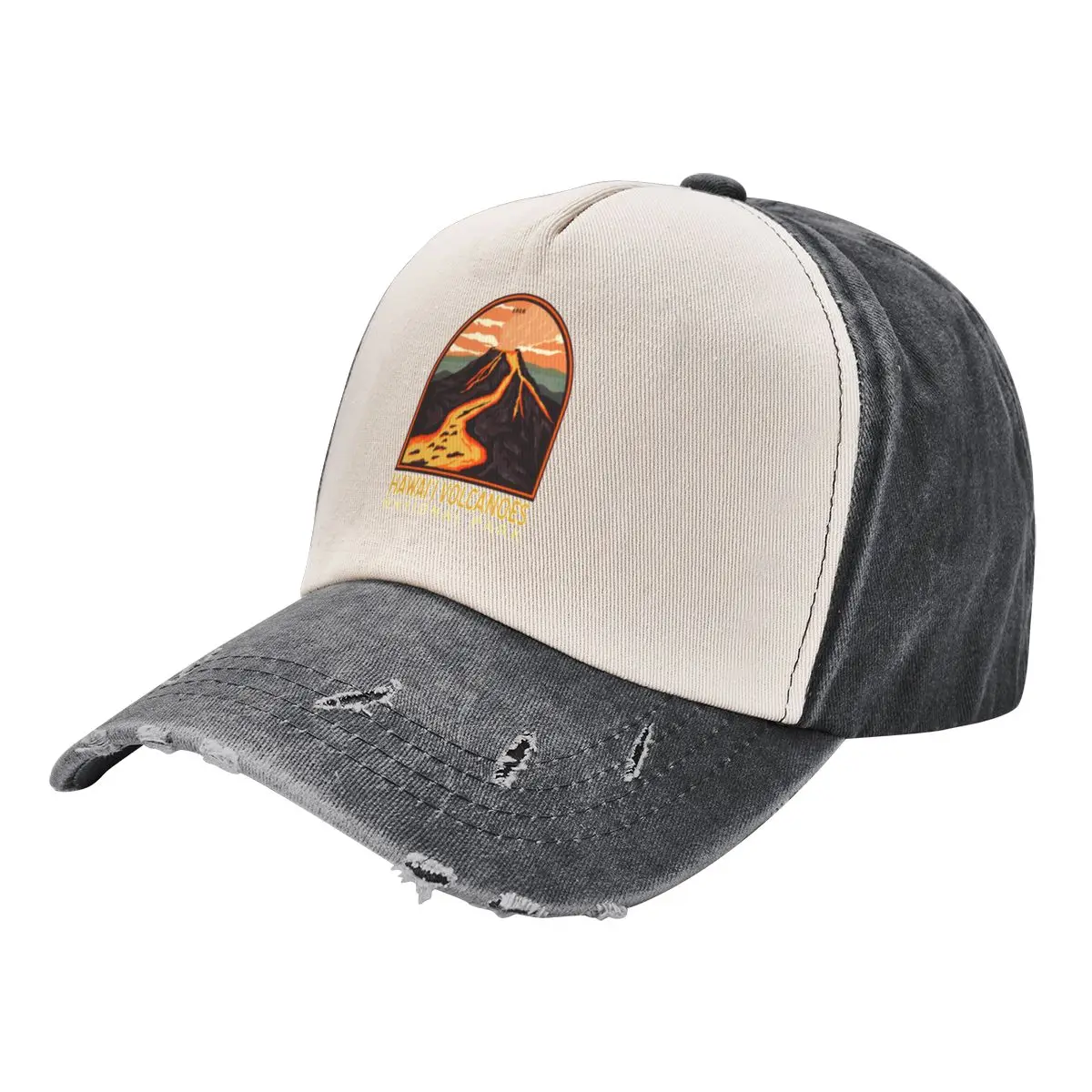 

Hawaii Volcanoes National Park Vintage Emblem Baseball Cap black fishing caps man Thermal Visor Caps For Women Men's