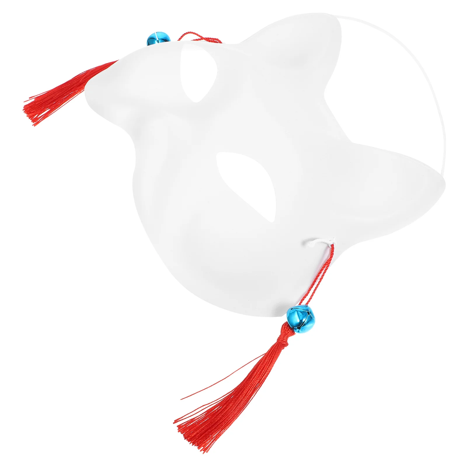 DIY White Blank Fox Cat Face Masks Plastic Animal Mask for Halloween Costume Party Cosplay Accessories Unpainted Decorative