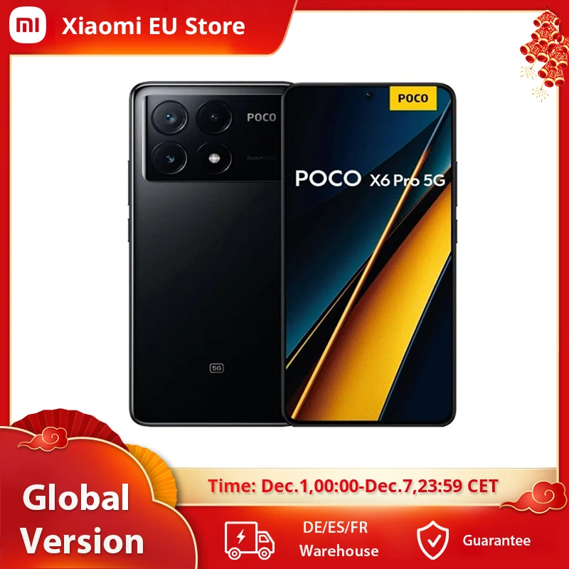 Global Version POCO X6 Pro 5G NFC Smartphone Dimensity 8300-Ultra 6.67