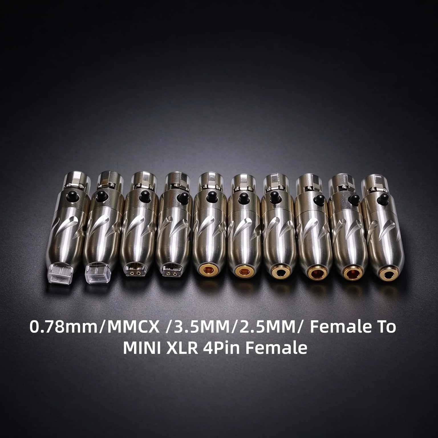4-Pin Female Mini XLR Headphone Adapter 3.5mm 2.5mm 0.78mm A2DC to Mini XLR for Audeze LCD Meze Empyrean Headphone
