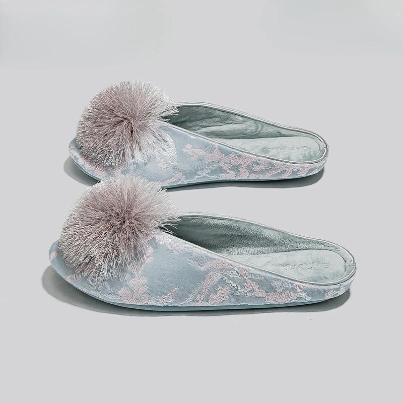 

Chinese Style Cotton Slippers for Women High-end Designer Women's Shoes Comfortable Flat Bottom Women's Slippers Sandalias Mujer