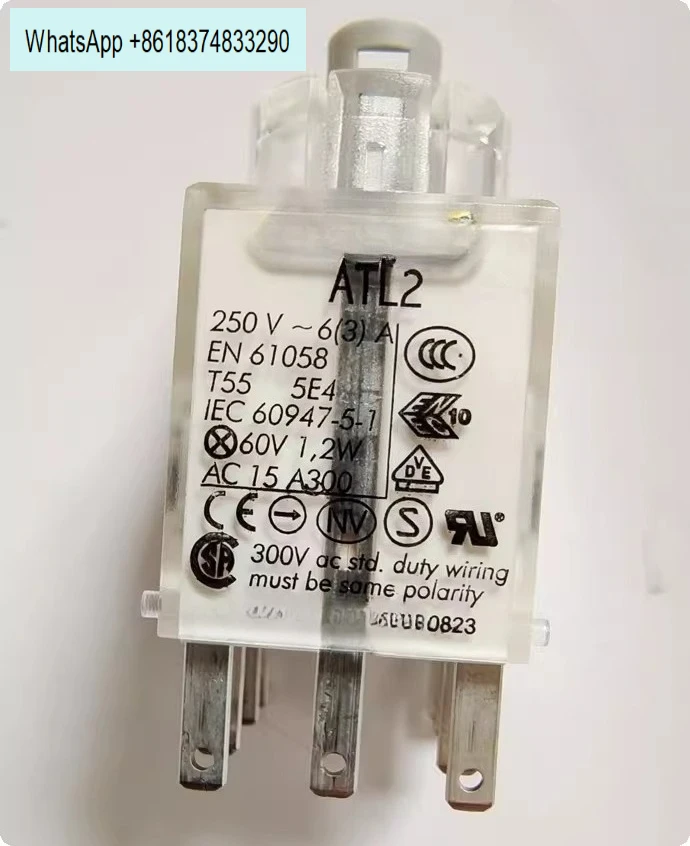 Time force high Schlegel touchpoint button ATL2 self-reset/instantaneous, with lamp holder 2NC + 2NO 250V/6A