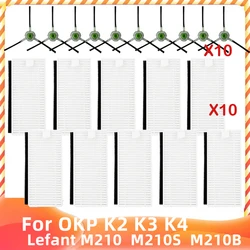 For OKP K7 / K8 / L3 / Lefant M201 / T800 / U180 / M501-B / T700 / M520 / M571 / M301 Side Brush Hepa Filter Spare Part