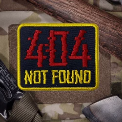 Parche bordado 404 no encontrado con velcro para mochila