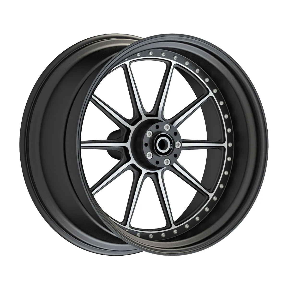Black Color Aluminum Alloy Wheel Accessories for Front & Rear Compatible with for Harley 08-later FLSTF FLSTFB FLSTFBS