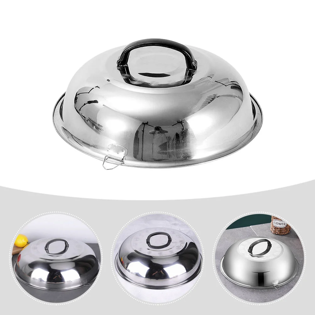 Cover Lid Pot Dome Pan Steel Stainless Melting Roundcooking Basting Universal Lids Cookware Griddle Covers Cheese Replacement