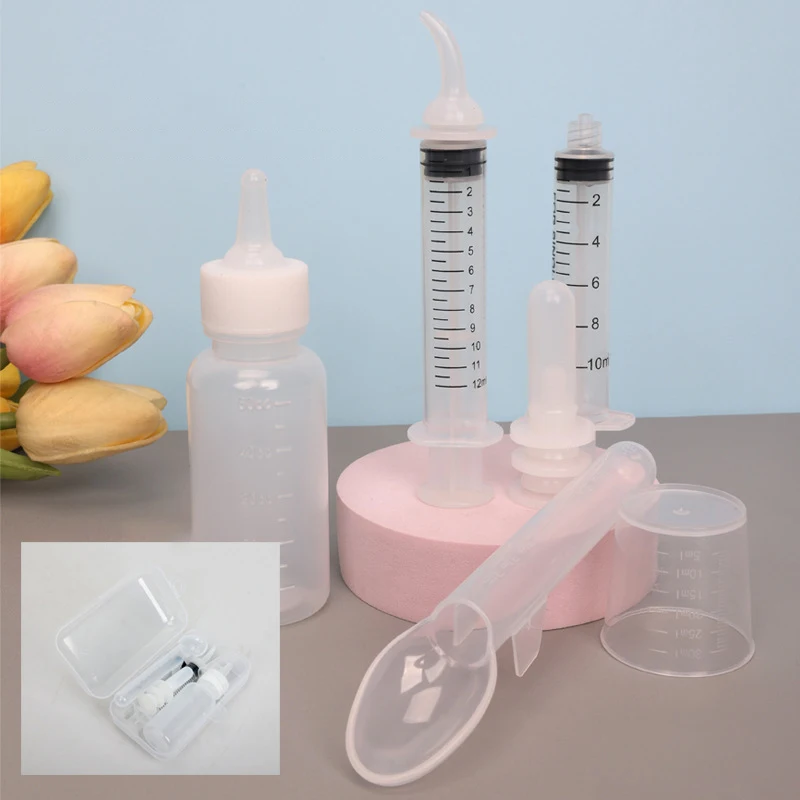 

Durable Pet Bottle for Newborn Kittens Anti-choking Easy To Clean Silicone Puppy Rabbits Feeding Nipple Pet Food Dispenser