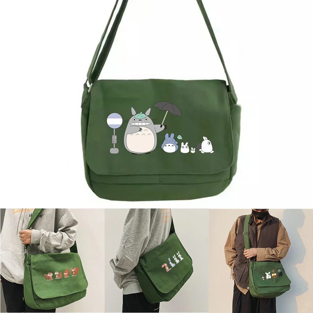 Messenger Shoulder Bags Casual Female Large Capacity Handbags Cartoon Series Print Women's Crossbody Travel Shopping Bag