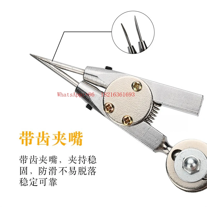 Universal Rebound Clip Single Double Head Clip Jewelry Welding Fixed Tweezers Curved Nozzle Clip Welding Table Auxiliary Tools