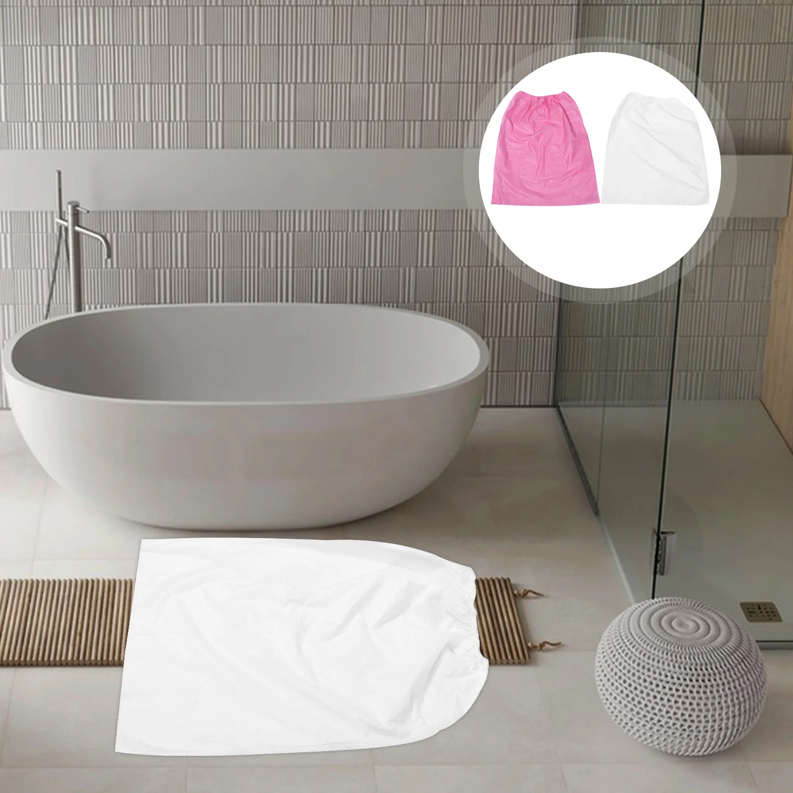 

20pcs Bathrobes For Women Lightweight Non-Woven Spa Wrap Disposable Sauna Robe With Elastic Closure - Breathable Shower Cover