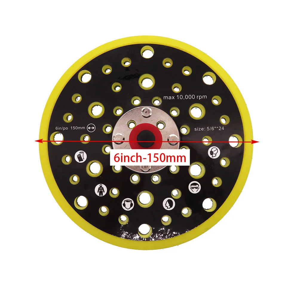 

6Inch 52Holes Sander Backing Pad With 5/16in-24 Thread Hook&Loop Dust Sanding Disc Sanders Accessories Polishing Disc Parts