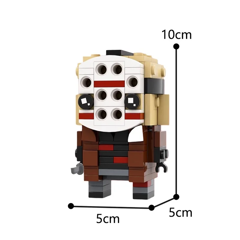 MOC Montado Brickheadz Série Building Block Toy Modelo, Homem Mascarado, Assassino Moc-47147