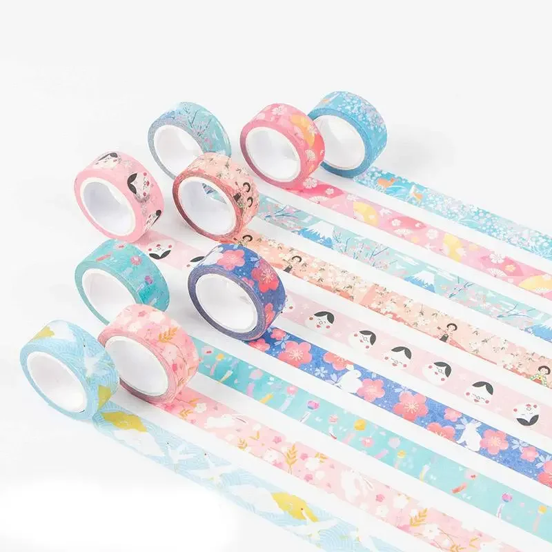 

DIY Vintage Decorative Adhesive Tape Flower Masking Washi For Home Decoration Diary Student