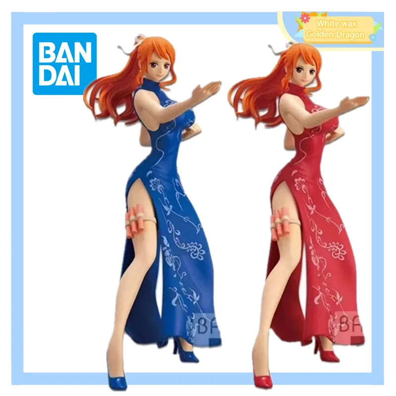 

In Stock Genuine Original Banpresto One Piece Glitter& Glamours Kung Fu Nami Style Anime Figure Red Toy Gifts Blue Cheongsam