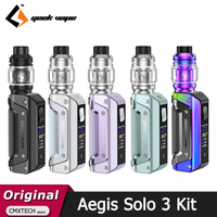 Original GeekVape Aegis Solo 3 Kit 100W Aegis Solo III MOD Electronic Cigarette Vape 5.5ml  Z Sub Ohm 2021 Tank Fit Z Coil Vaper