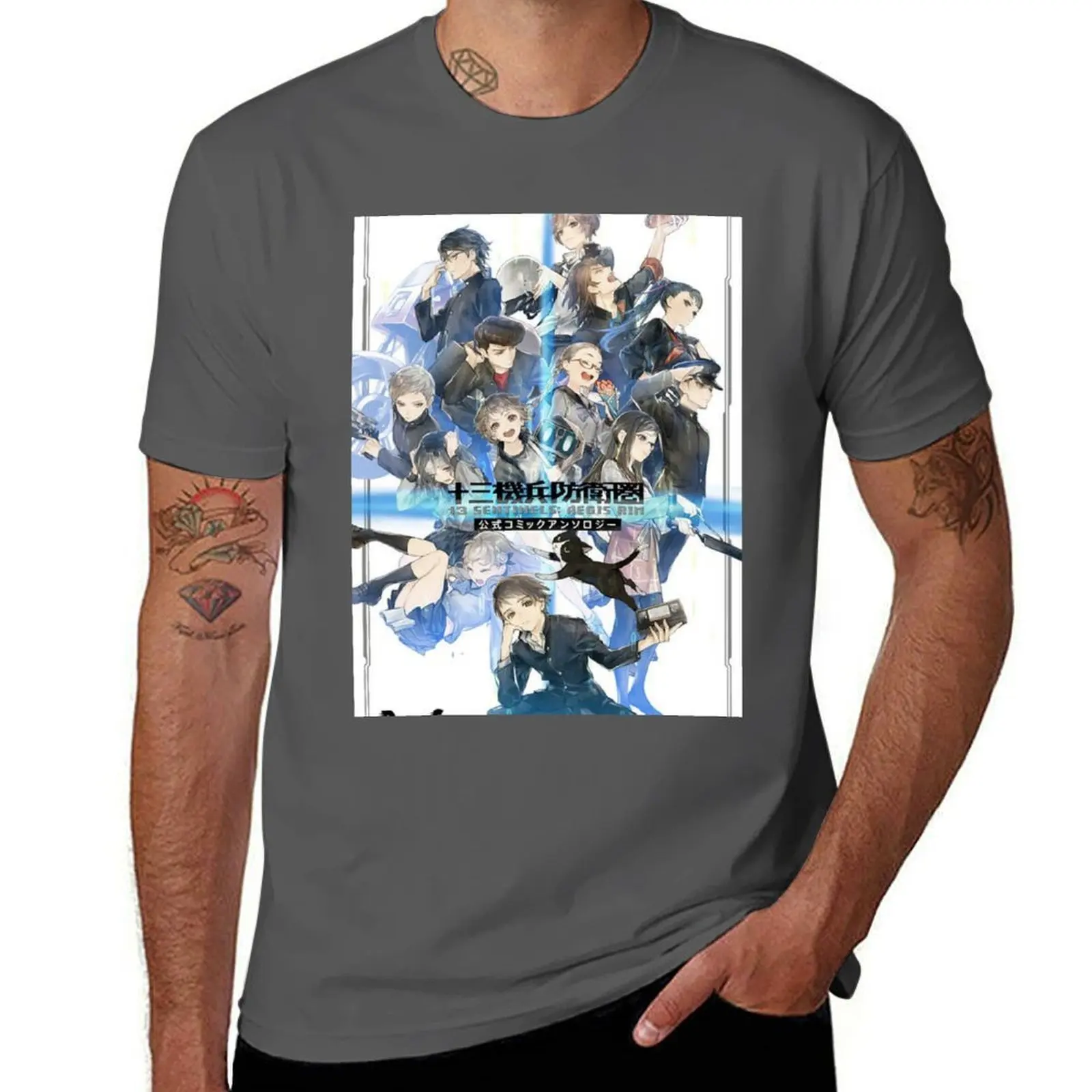 

13 Sentinels Aegis Rim Game T-Shirt cotton t shirt pack funny t shirts dark humor T-Shirt