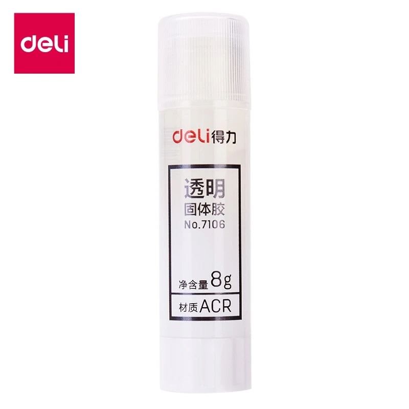 Deli 1 PC Glue Stick Transparent Solid Handmade Student Stationery 7106