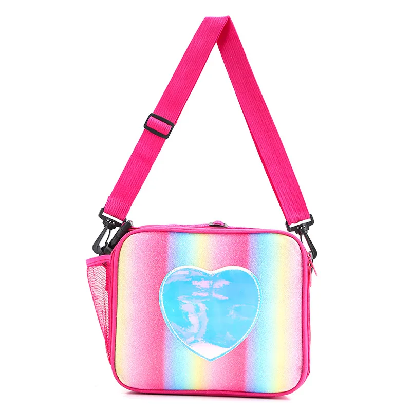 2 pezzi 3 pezzi Lunbag unicorno per ragazze e ragazzi con bollitore Lunch Box Kids Potable School pacchetto di isolamento termico Organizer per