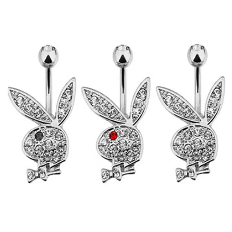 

Cute Rabbit Belly Button Ring Navel Piercing Ring Bunny Belly Button Piercing Ring Rabbit Jewelry Cartoon Umbilical Pircing