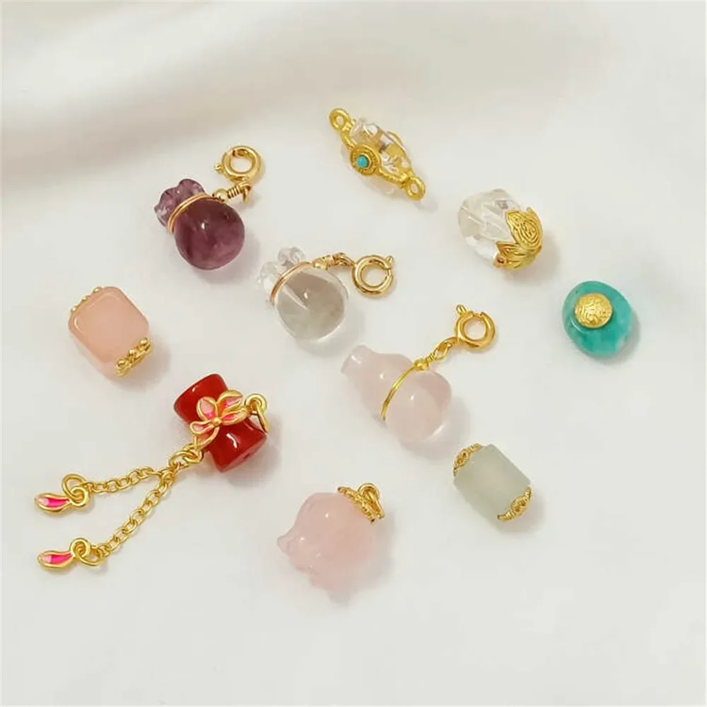 

Natural Rose Quartz, Red Agate, Tianhe Stone, Shaped Beads, Loose Beads, Bucket Beads, Linked Pendants, DIY Jewelry Accessories