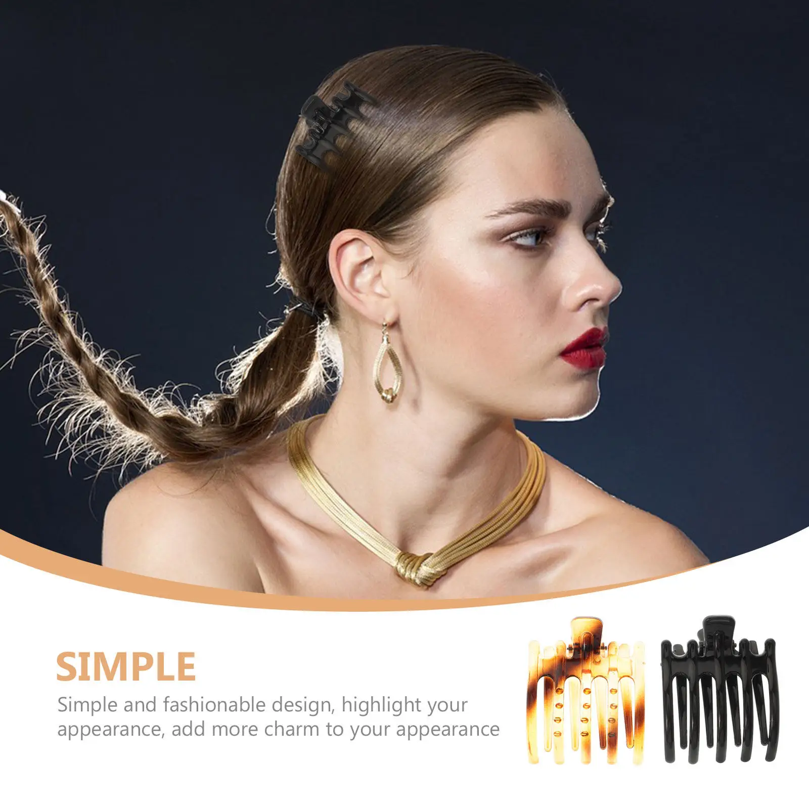 10pcs Five-Tooth Hair Claw Clips for All Hair Types – Comfortable, Secure Hold, Ideal for Daily Use, Work & Outings 3