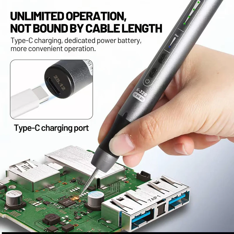 KAISI 329 Multifunctional Electric Polishing Pen Portable Electric Engraving Tool Motherboard Grinding Cutting Repair Tool
