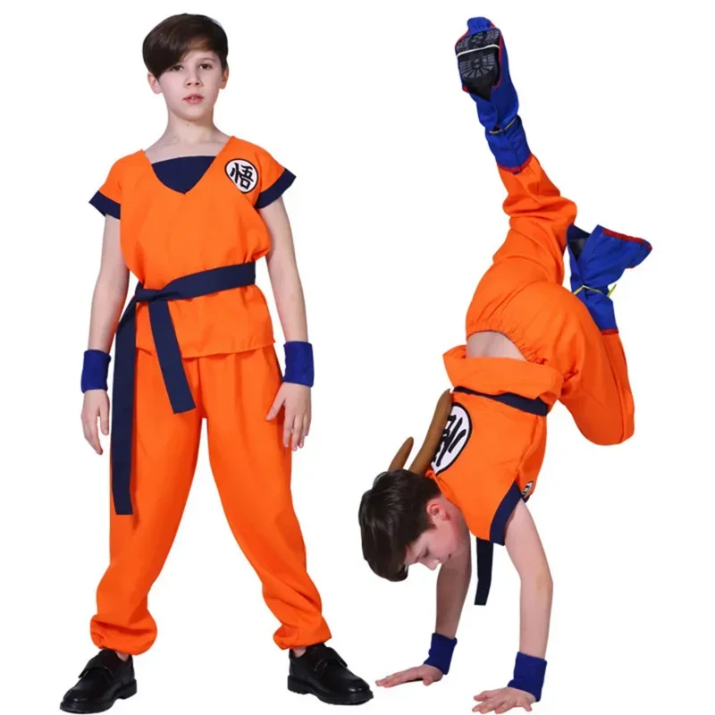 Master Roshi Parent-child Cosplay Son Goku Piccolo Adults and Kids  Costume Anime Set Halloween Children Cool Outfit MN11