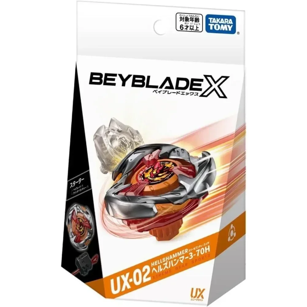 Takara Tomy Beyblade X UX-02 Starter Hell's Hammer 3-70H