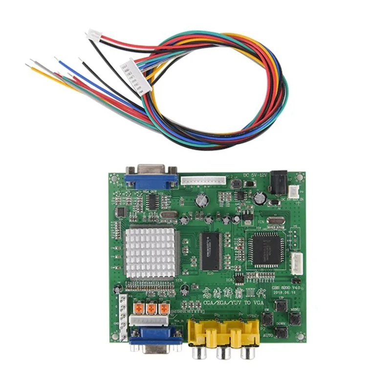 For RGB/CGA/EGA/YUV To VGA HD Video Converter Board HD9800/GBS8200 Multi-Function Convenience Module Easy Install Easy To Use