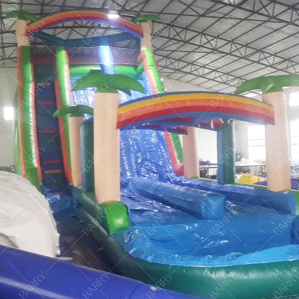 

New Dual Lanes Commercial Inflatable Water Slides With Pool Slide for Kids Inflatable Slide