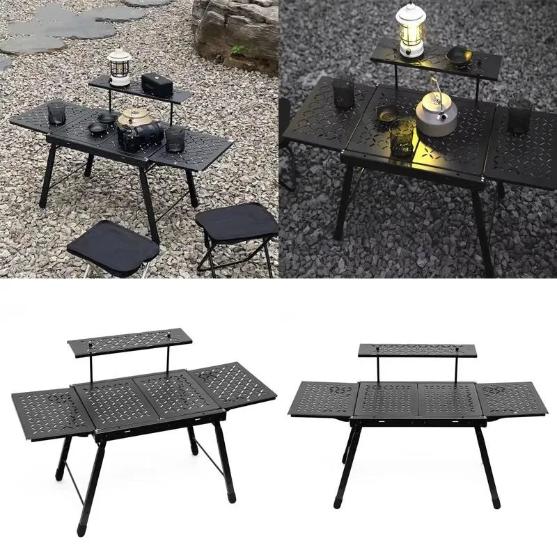 Folding Camping Table IGT Combination Aluminum Alloy Grill Picnic Light Outdoor