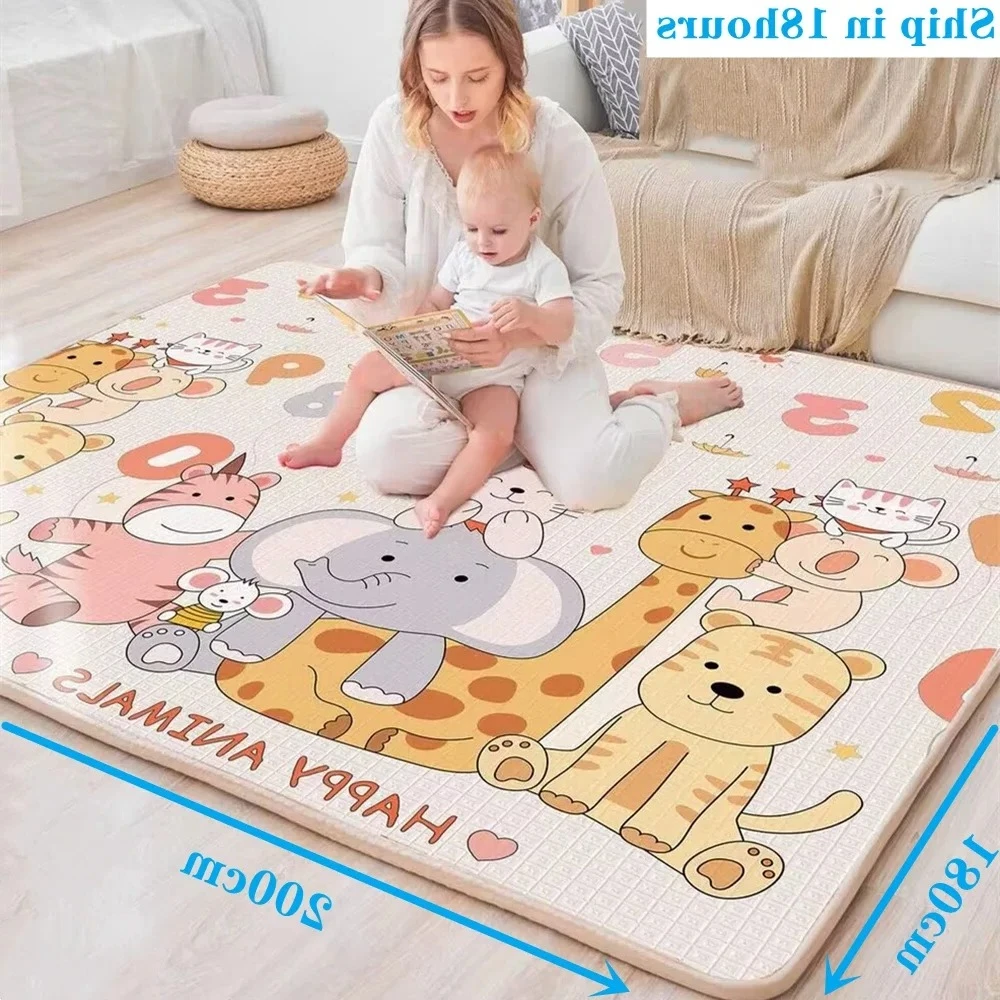 

Play Mats for Children's Safety Mat 5 Sizes and 2 Thicknesses To Choose Environmentally Thick Baby Crawling Folding Mat Carpet