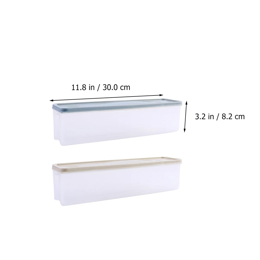 

2pcs Plastic Noodle Storage Boxes Ice Cream Container Fruit Preservation Box Kitchen Supplies Freezer Containers Space
