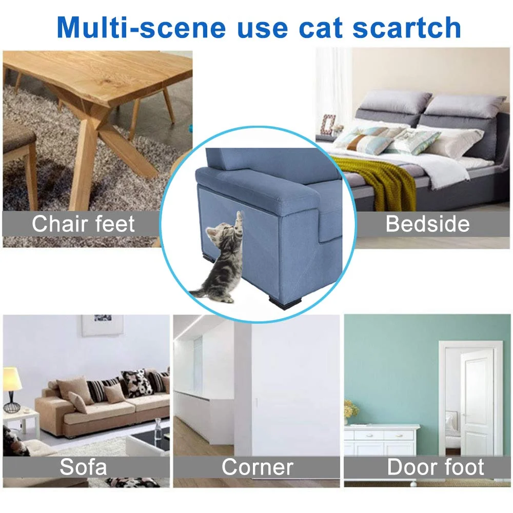 Cat Scratcher Protectors for Cats Sofa Scraper Cat Scratching Post Durable Sticker Tape Anti Pet Scratch Paw Pads for Couch Sofa