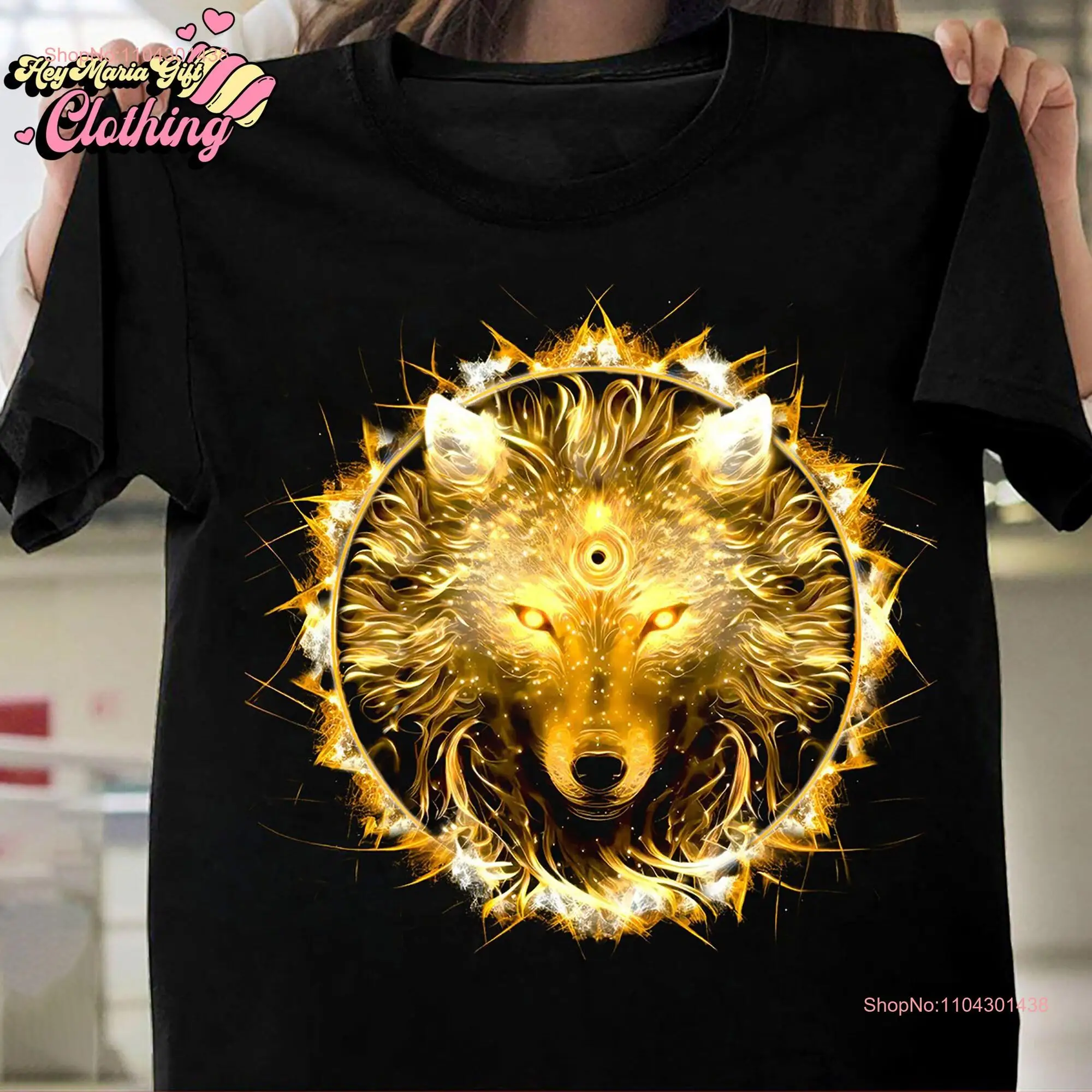 Fantasy Wolf T Shirt Lover Wildlife Animals Animal long or short sleeves