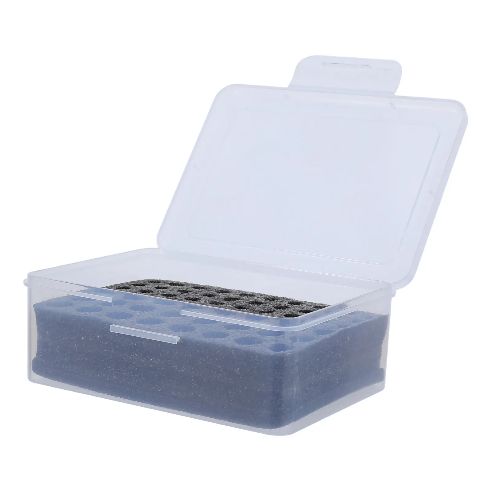 Battery Organizer Box Aa Aaa Transparent Plastic Multi-Compartment Battery Container Dustproof Lockable Case for Remote Controls
